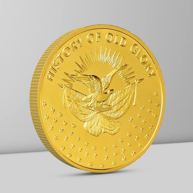 Американски Метал Игра Мала Подарок Монета Значка Сувенир Историја Колекција Беси Рос Знаме Златник
