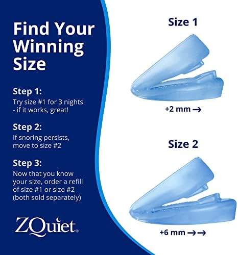 Zquiet, анти-снопна уста, стартер пакет со 2 големини, жива шарка и отворен предниот дизајн за удобност и лесно дишење, сина