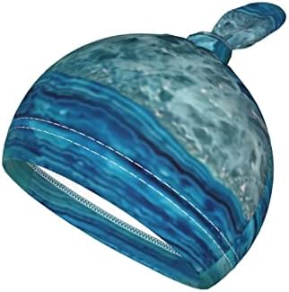 Новороденче ќебиња со капачиња поставува мека затегната убава сина сина аква тиркизна геоде бебешки работи кои примаат подароци за ќебе за