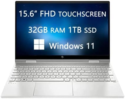 HP Завист X360 15 FHD Лаптоп На Допир, 2023 Најнова Надградба, Itel Core i5-1135G7, 32GB RAM МЕМОРИЈА, 1TB SSD, Тастатура Со Позадинско