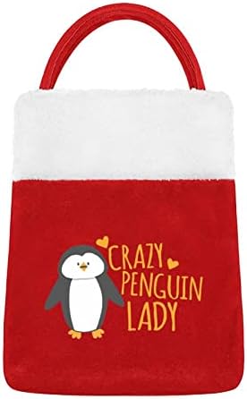 Луди Пингвин Дама Чанти Нова Година Празнична Торбичка Божиќ Вреќа За Одмор Партија Декорација