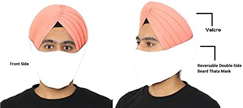 Еднократно Турбан Памук Тоамаска за Лице &засилувач; Брада Покритие-Пакет на 2 Од Индискиот Колекционерски