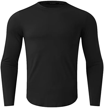 Маички за компресија за вежбање маички со долги ракави мускули тенок вклопуваат брзо сушење на дното на дното на еластична атлетска