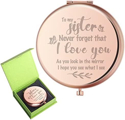Подароци За Сестра, На Сестра Ми Никогаш Не Заборавајте дека Те Сакам Додека Се Гледаш Во Огледало Се Надевам Дека Си Розово Злато