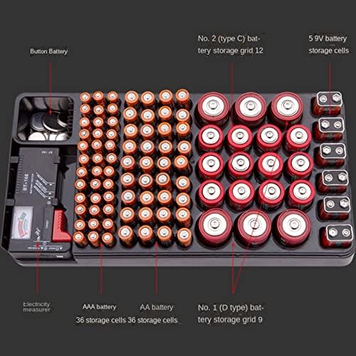 NA Пластична Кутија За Складирање Батерии Тестер За Капацитет На Батерии Може Да Собере 108 Батерии aaaa 3v 9V