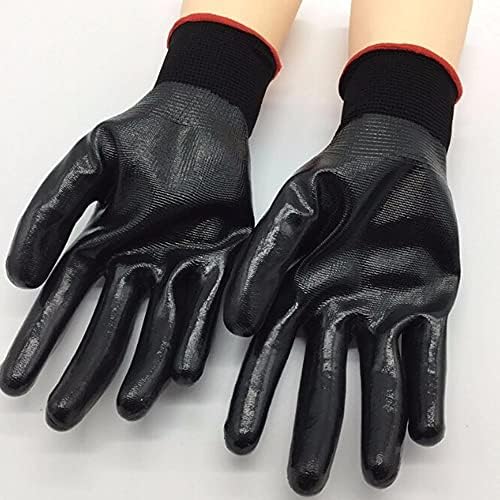 Leige 12 пар за дишење на ракавици најлонски натопени нараквици за заштита на трудот анти-нафта анти-триење на антикидна градина за сечење