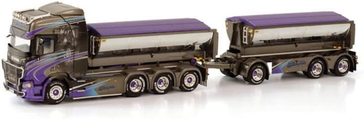 За WSI за Scania R Highline CR20H 8x4 лажиран камион со систем HookLift + контејнер за кукавички асфалт ekdahls Gräv & Transport 1/50