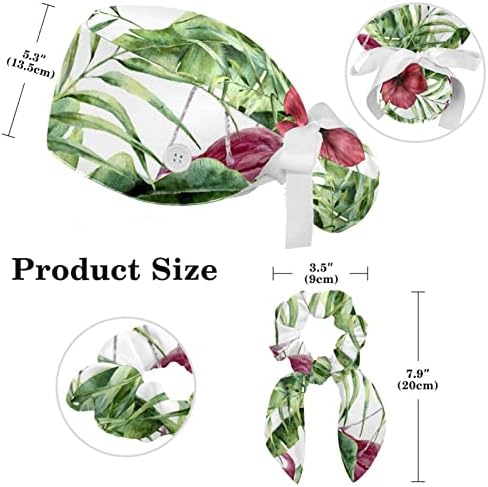Медицински капачиња Прилагодливо работно капаче со копчиња и лакови за коса од ласкави птици со плам дрво
