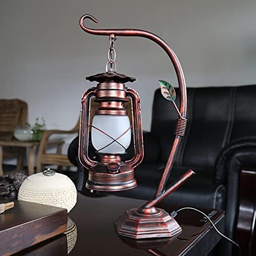 Rarlonly Rustic Lodge Rollse Desk Lamp, табели за дневна соба, ламба за фарма, амбиентално светло селски ламби за спална соба, вклучена сијалица, не е потребна инсталација 110V