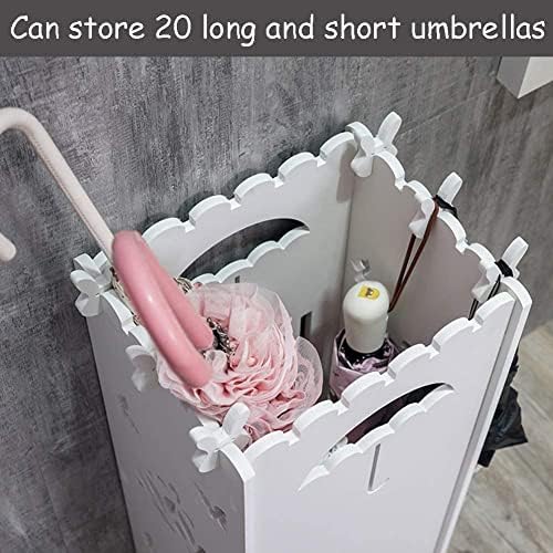 Halалери чадор решетката штанд, држач за чадор, чадор стои чадор стојат креативно бело, домашен трем компактен чадор кутија, со подвижна фиока за капење од типот на ф?