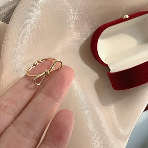 Ringsвони на кредави прстени подароци Деликатни легури Едноставен мат зглобниот прстен за прилагодлив индекс прстен роденден за нејзиниот