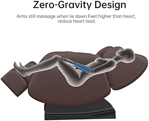 FOELRO 2022 COWN BODE MASSARE CONDION, нулта гравитација Shiatsu recliner со воздушни перничиња, грејач на задниот дел, валјак за нозе и Bluetooth