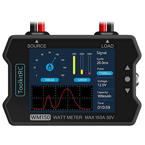 WM150 150A 50V Вати Метар Моќ Анализатор Лцд Дисплеј Моќ Напон Струја Тестер PWM Излез ЗА RC FPV Беспилотно Летало