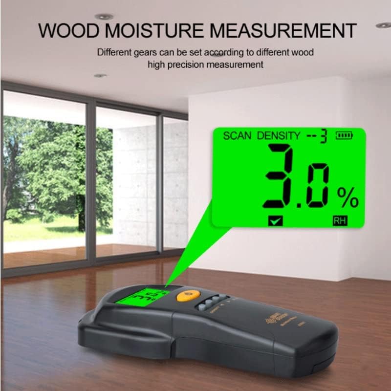 FSYSM дигитален хигрометарски мерач на влага за тестер за влажност на дрва/картонска граѓа, Брз и прецизно мерење на микробранови LCD