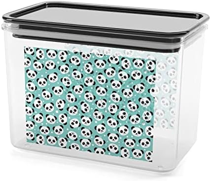 Симпатична Кутија За Складирање Панда Мечка Пластични Канистри За Контејнери За Организатор На Храна Со Капак За Кујна