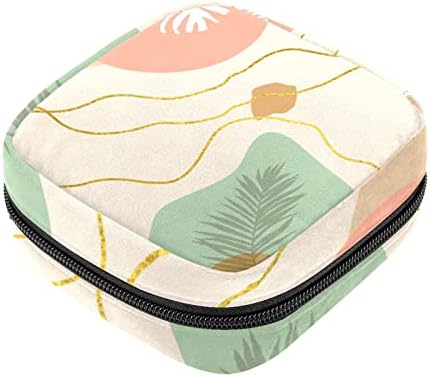 Менструална торба за подлога женски менструални кеси Моранди боја тропски растенија менструална чаша торбичка преносна санитарна салфетка влошки