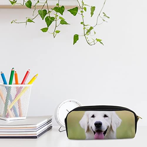 Colourlife Pencil Case Tags Портрет на златен ретривер куче кожа патент торбичка торба за шминка козметичка торба држач за моливи за возрасни