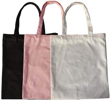 Сет од 3 торбички торби -12 мл памук, еко пријателски, еднократно, торбички со тоте на Д'Ик - розови, црни и бели