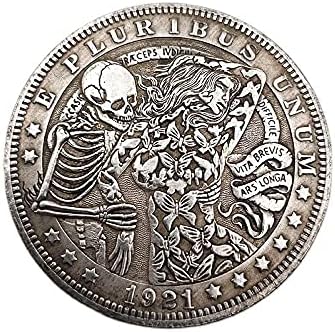 Wanderer Coin United States 1921 Skull Woman Morgan Commorative Coin Collection