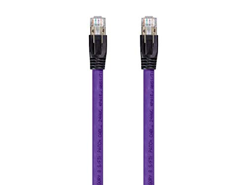 Моноприс 131077 Cat8 Етернет Мрежен Кабел - 1 стапки-Виолетова | 2GHz, 40G, 24AWG, S/FTP - Entegrade Серија