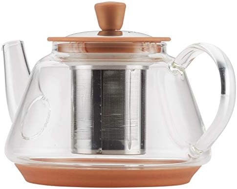 Бонџур бакар боросиликат чајник, 1 парче, стакло со метални детали
