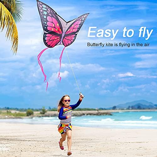 Змејот За Пеперутки За Деца и Возрасни, Лесен За Летање Големи Змејови Со Пеперутки Со Долга Опашка За Деца На Возраст Од 4-8-12