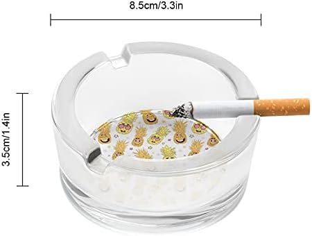 Забавни ананас лица цигари пушачи стаклени пепелници за пепел за таблета за домашни таблети