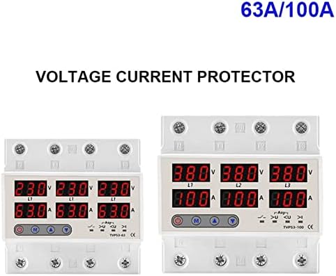 Hifasi 3 фазен напон реле 3p+n волтметар амперметар над и под напон монитор релеи за заштитен прилагодување Тековен пренапон DIN