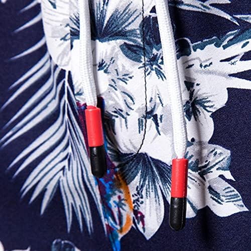 РБКУЛФ мажи Хаваи Флорални кошули и шорцеви на плажа 2 парчиња Копчиња за костуми надолу со кратки ракави со кратки ракави на
