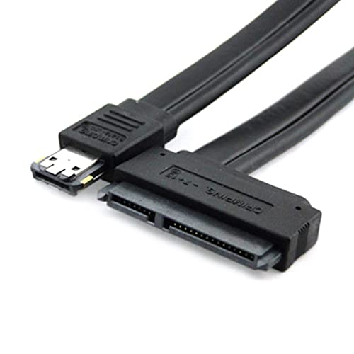 ЛАЈОНКС Двојна Моќност 12v И 5V Esatap Power ESATA USB 2.0 Комбо до 22pin SATA Кабел за 2.5 3.5 Хард Диск 50cm