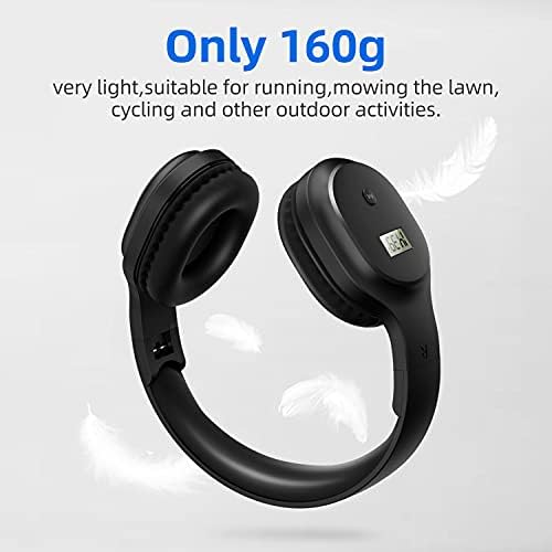 Безжични слушалки Umutoo со FM радио и Bluetooth 5.0, преносни слушалки за полнење со вграден микрофон, лесни и удобни ушни пригушувачи