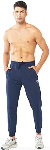 Mytrekally машки џогерски панталони со џебови за патенти за патенти за голф панталони за џогирање на пантолони за мажи, атлетски, тренинг,