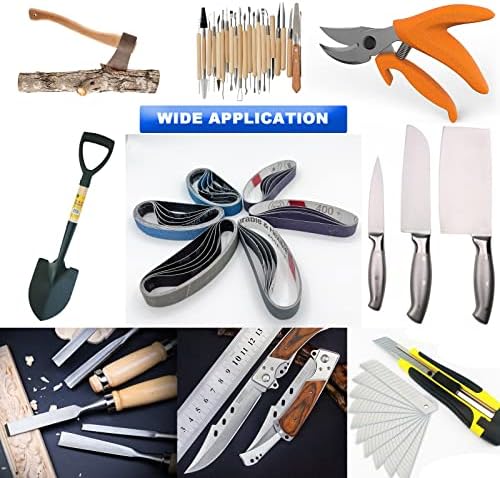 30 -пакет 3/4 x 12 инчи Заменски комплет за пескарење за работа за остри ножеви и алатки за острина на алатки Кен кромид издание - ремени