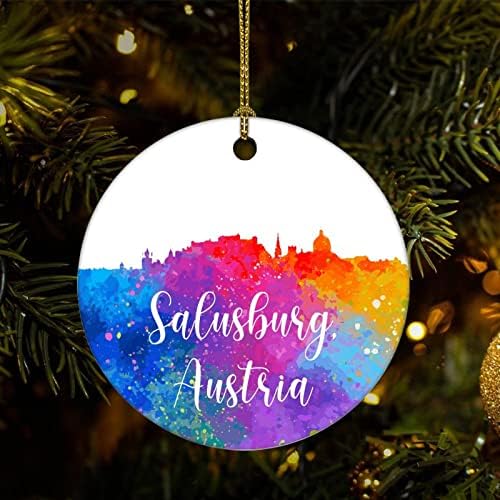 Орнаменти на новогодишна елка Австрија-Салусбург Божиќен украс Орнамент Орнамент Орнамент Дома Декор Сити, висечки приврзоци за