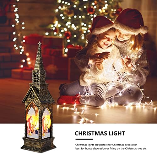 Wybfztt-188 Божиќ ретро фенер ветерно светло LED декоративни ноќни светла за спална соба Божиќна декорација за дома Божиќна ламба за маса покрај