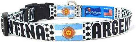 Јака на кучиња | Фудбал | Futbol | Знаме на Аргентина | Xtra голем, голем, среден, мал, екстра мал | Направено во САД | Подарок за фудбалски