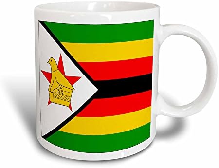 3drose zimbabwe Flag-два тон црна кригла, 11-унца, разнобојно