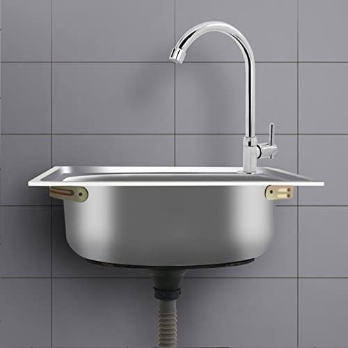 Мијалник на отворено, мијалник од не'рѓосувачки челик монтиран од wallид, комерцијален мијалник монтиран од не'рѓосувачки челик, wallид, мијалник
