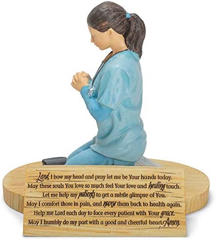 Диксонови Медицинска Сестра Молитва, Клекнат во Униформа 4.5 х 5.5 Смола Камен Маса Фигурина