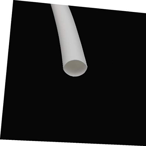X-DREE 49.2 Ft Должина 5mm Внатрешна Диа Полиолефин Изолирани Топлина Смалуваат Цевка Жица Заврши Бело (49.2 пити де ларго, 5 мм дијаметро