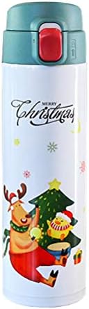 АБООФАН 450мл Изолација чаша Божиќна тема термичка кригла вакуум креативна вода за забава во вода