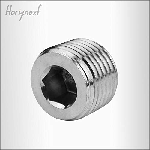 Horiznext 1/8 npt машка нишка внатрешна хексадецимална цевка приклучок фитинг, нерѓосувачки челик 304