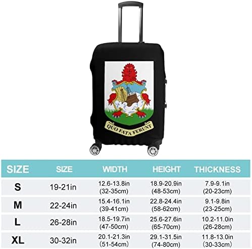 Грб На Бермудски Патнички Багаж Покритие Куфер Заштитник Перат Багаж Покрива Со Патент