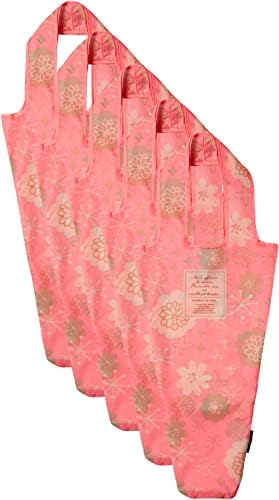 Глави EBP-3BQB ECO торба, 13,8 x 34,6 инчи, цвеќиња, розови, 5 парчиња, торба со букет