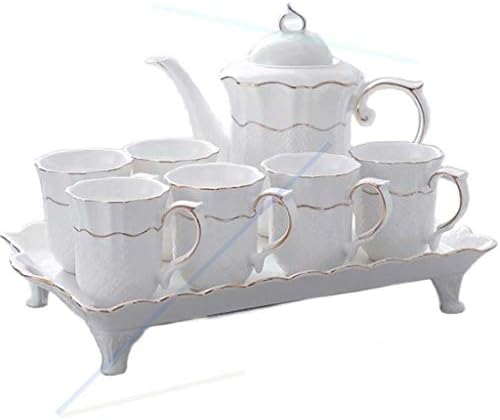 Lkyboa чај сет постави дневна соба за домаќинства Нордиска керамичка семејство Едноставен европски стил чајник и сет на чаши