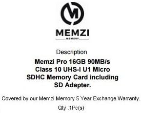 MEMZI PRO 16gb Класа 10 90MB / s Микро Sdhc Мемориска Картичка Со Sd Адаптер И Микро USB Читач За Samsung Galaxy J7 Star, J7 V, J7 Refine, J7
