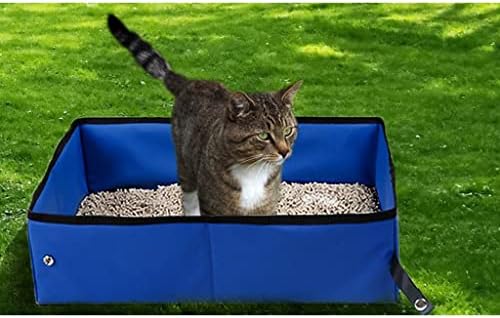 Дхдм Преносни Преклопни Мачки Кутија За Отпадоци Оксфорд Ткаенина Облога Боја Полуокружување Лесен Чист Тоалет За Миленичиња