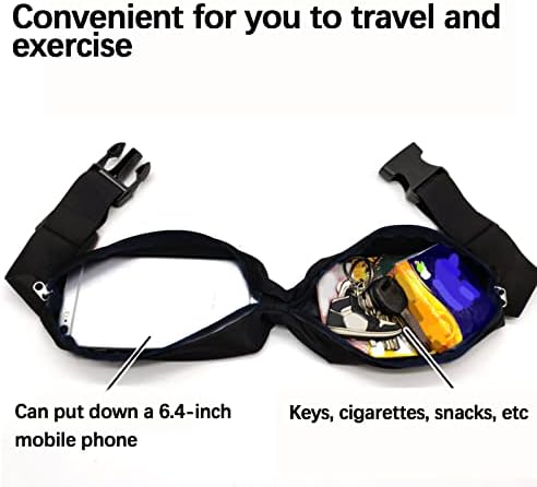 Вклучување на појасот за мажи и жени, двојна торбичка со двојна торбичка за повторно рефлексивно тенок пакет на половината, држач за мобилни телефони, трчање пакув?