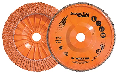 Волтер 06A712 Турбо абразивен размавта диск [Пакет од 10] - 36/60 Грит, мелење диск