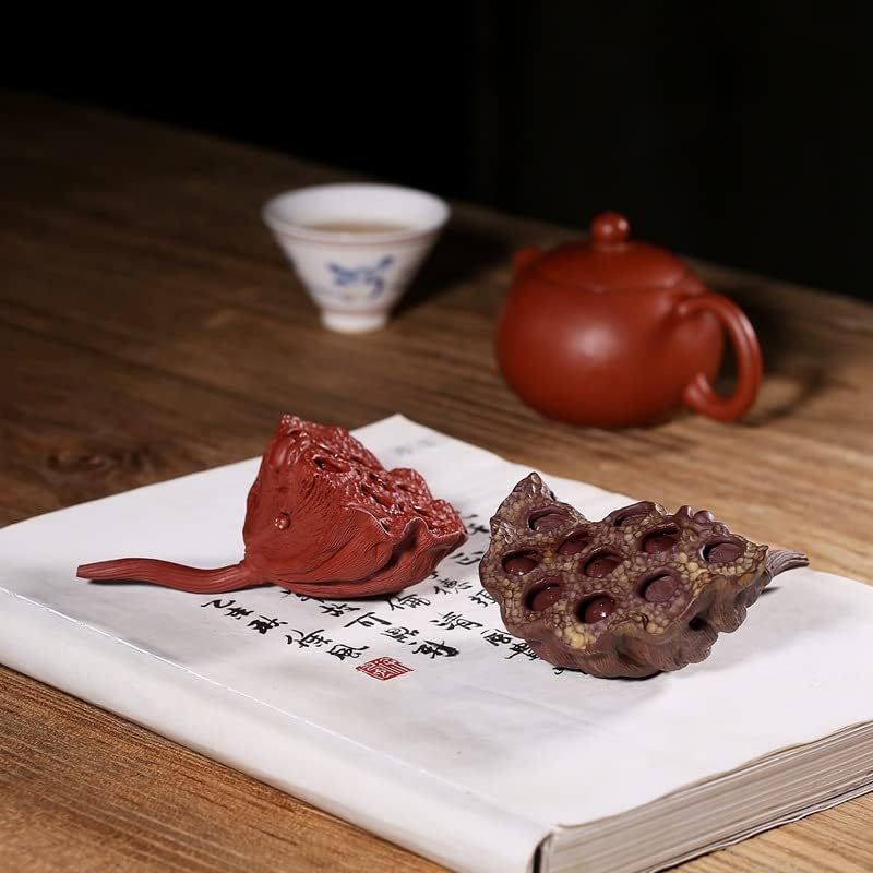 Бутик рачно изработен пурпурен песок чај од домашни миленици Зен лотос чај ​​игра лотос под -симулација лотос семе занаетчиски